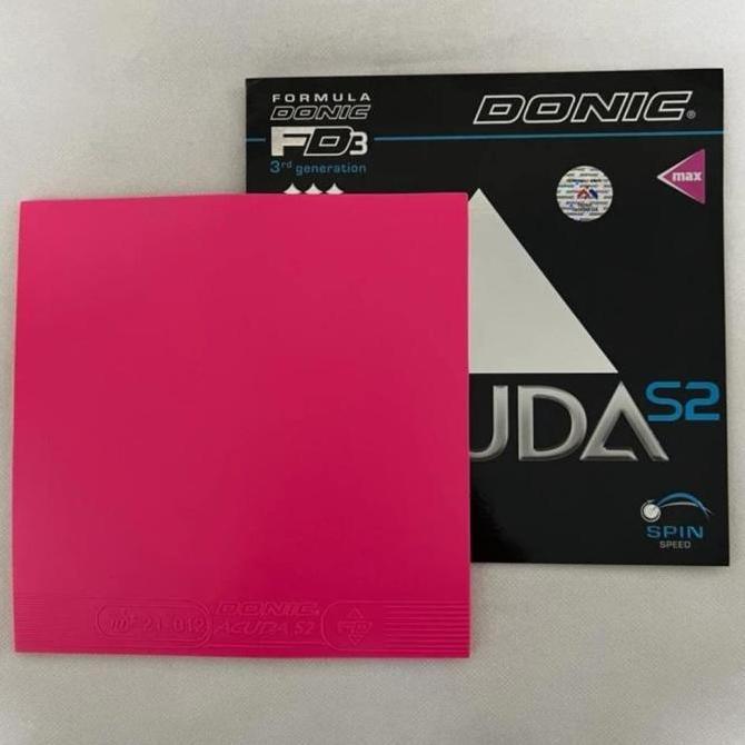 BEBAS ONGKIR - KARET TENIS MEJA DONIC ACUDA S2 PINK ORIGINAL