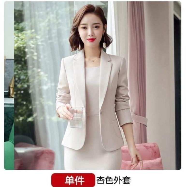 Best Seller Stelan Rok Jas Wanita /Set Blazer Kantor Wanita Terbaru( Only Blazer Dan Rok Saja )
