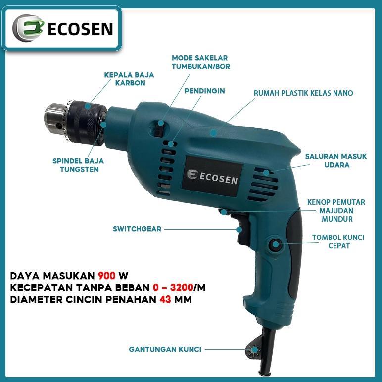 PAKET HEMAT ECOSEN 2IN1 BOR DAN GERINDA MESIN BOR LISTRIK GERINDA DAN BOR DAPAT BOX PAKET LENGKAP GE