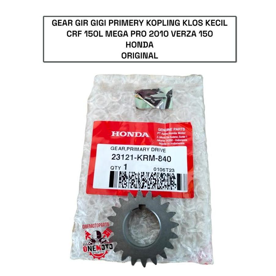 GEAR PRIMERY KOPLING CRF 150 MEGAPRO 2010 VERZA 150 23121-KRM-840 ORI