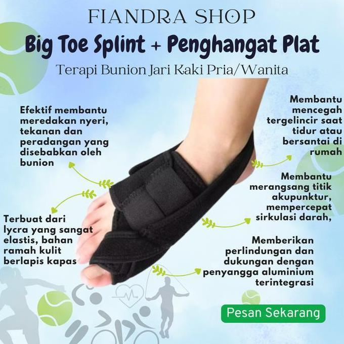 Terapi Bunion corrector Night Bunion BIG TOE SPLINT + PENGHANGAT PLAT