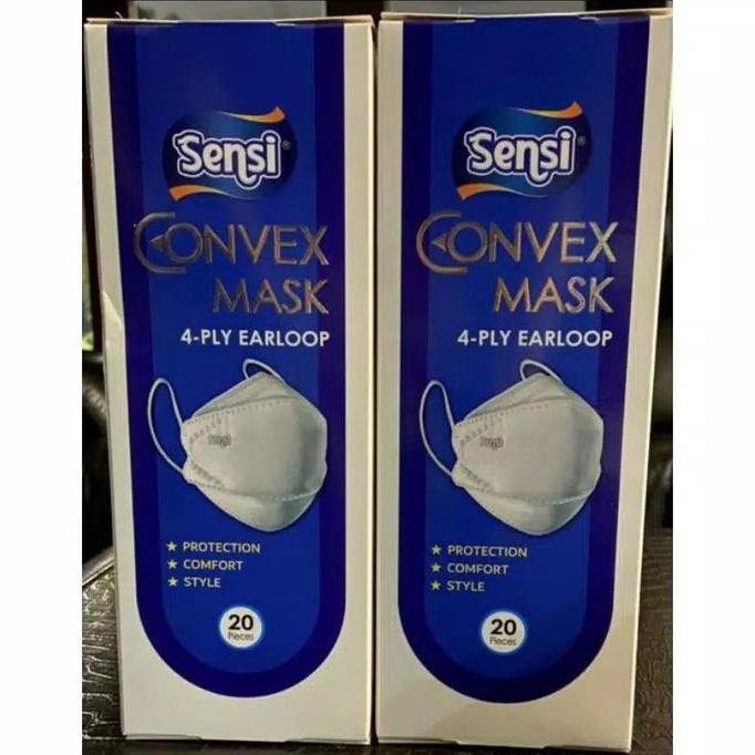 Masker Sensi Convex 4 Ply Per Box Isi 20 Pcs / Sensi Convex Mask