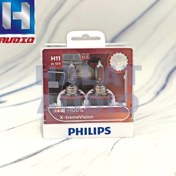 Bola Lampu Halogen Philips H11 X-tremeVision Xtreme Vision 55W 55 Watt 12V 12 Volt