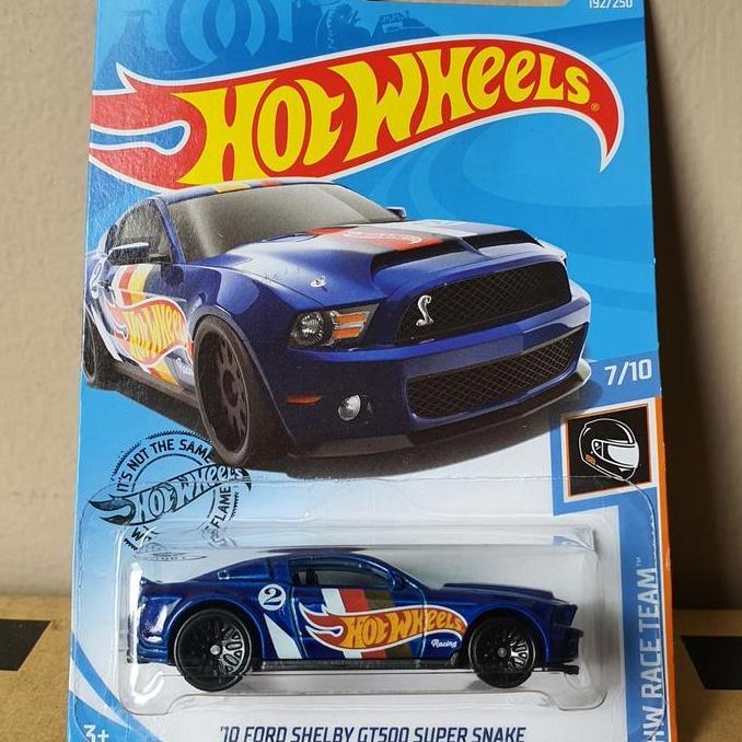 ORIGINAL HOTWHEELS 10 FORD SHELBY GT500 SUPER SNAKE HW RACE TEAM BLUE
