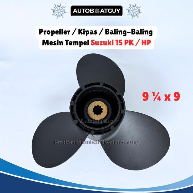 Propeller / Baling / Kipas Mesin Tempel Suzuki 15 PK / HP