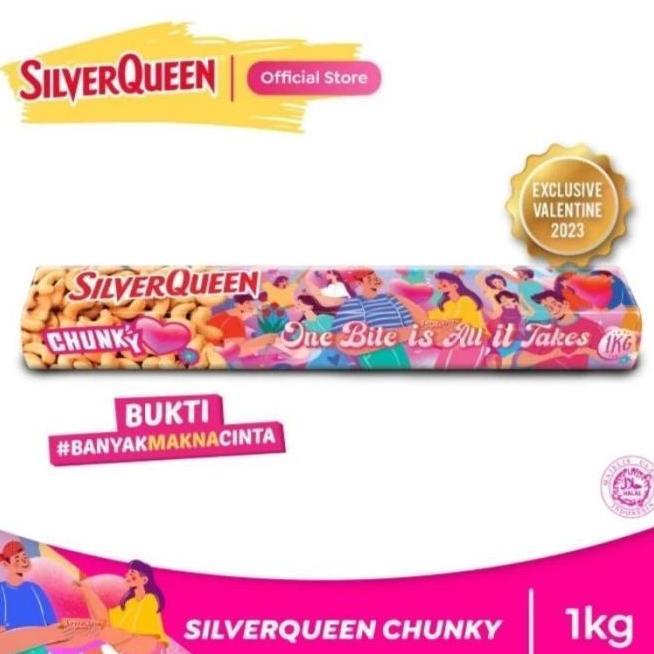 Coklat Silverqueen Chunky Bar 1kg Silver queen Love King Size 1000gr