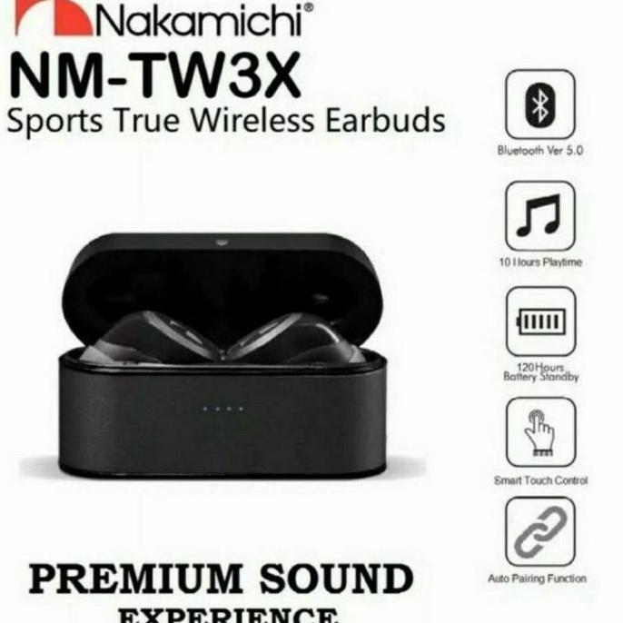 TWS Nakamichi TW3X Plus Earphone Bluetooth Original