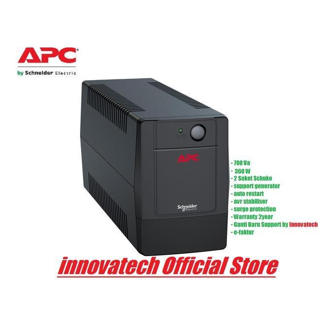 Zena_groupabadi - APC UPS BVG700I-GR 700VA 360W Schuko 2 Soket Stabilizer Surge Protection Garansi 2