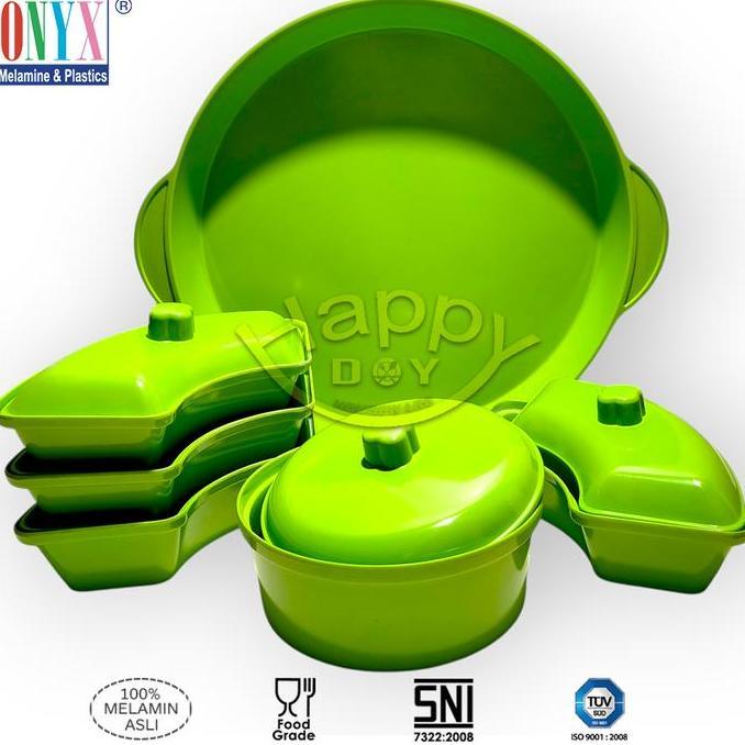 PARTY SET | SERVING SET | WADAH SAJI PRASMANAN BULAT SET MELAMIN 17IN