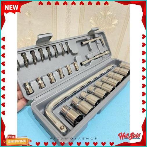 Diskon Kunci Sok Set / Kunci Sok 27Pcs / Kunci Shock 27 Pcs / Kunci Shock Set / Socket Wrench Isi 27