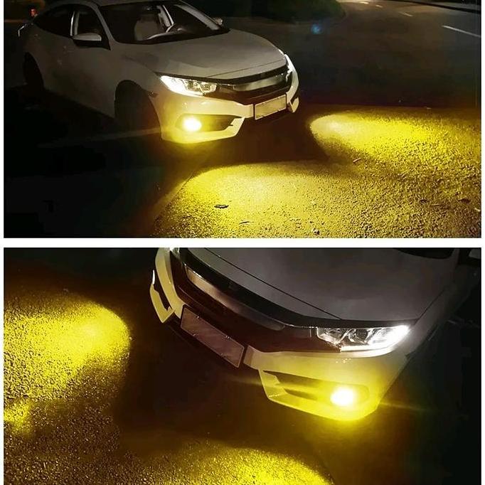 Ready Foglamp mobil 2 warna H11 H16 kuning putih led cob