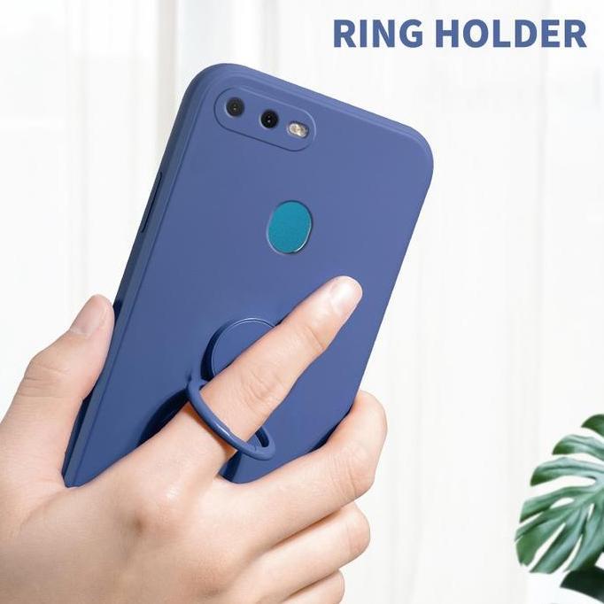 case   untuk Oppo A5S A12 A7 Case Candy Ring Stand Bracket Holder TALI