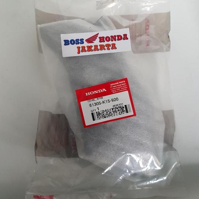 SPAREPART CB150R : 61305-K15-920 COVER DEPAN KANAN HONDA CB150R STREETFIRE K15G ORI AHM