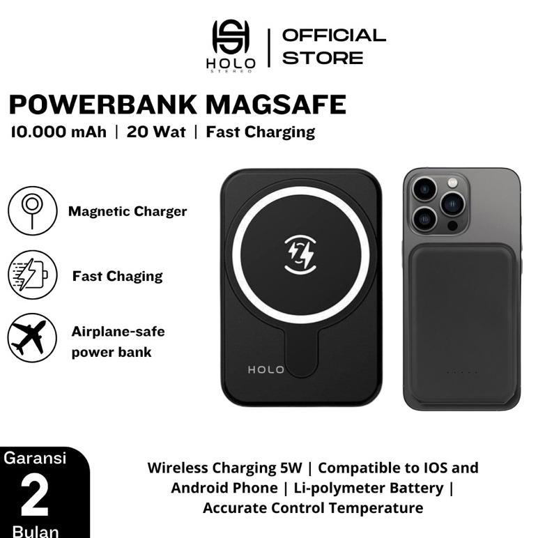 Termurah / Hot Sale Holo - Magnetic Magsafe Powerbank 20 W 10000Mah/15000Mah Wireless Battery Pack /