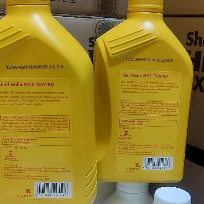 Shell HELIX HX5 15w-40 1liter | Oli Shell Helix HX5 1000ml | OLI SHELL