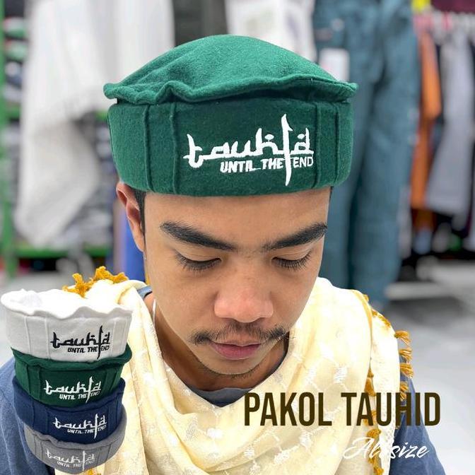 Ready stock AL-AANA COLLECTION Peci Pakol Tauhid Bordir Kopiah Bulu Dewasa Bahan Bludru Woll Lembut 
