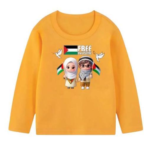 baju gaza kaos save palestina oblong anak cewek cowok lengan panjang