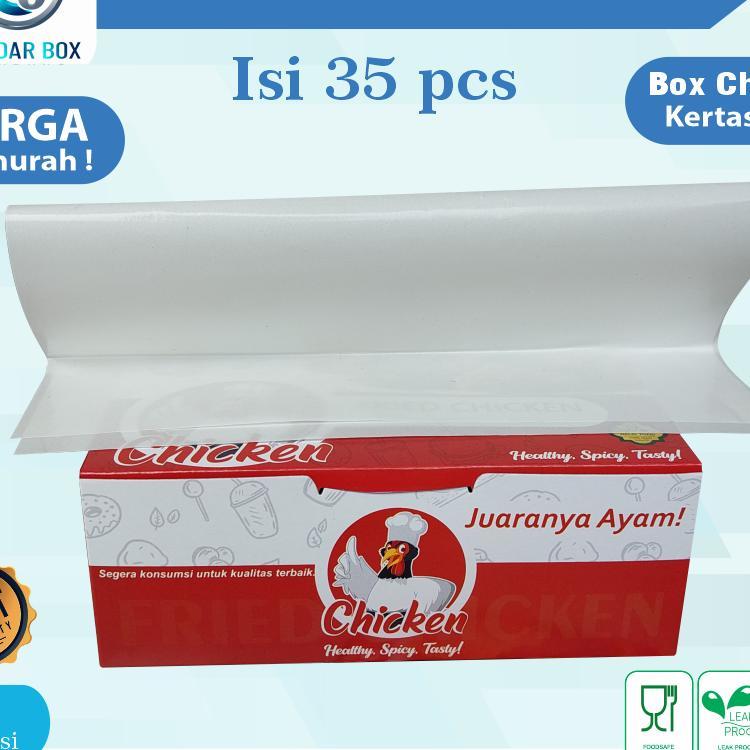 Box Fried Chicken + Kertas Ivory Nasi Kotak Ayam Lunc Box Paper Box Kfc Dus Nasi