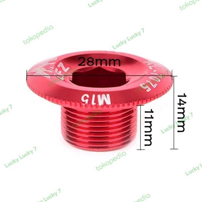 Baut Crank HT2 M15 Baut M15 tutup crank arm HollowTech 2 M15