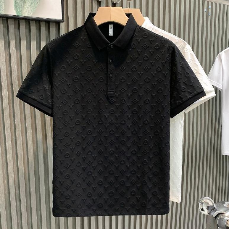 VALUE PACK KAOS KERAH PRIA POLO SHIRT LENGAN PENDEK BERMOTIF POLO SHIRT  KAOS BERKERAH PRIA HITAM/PU