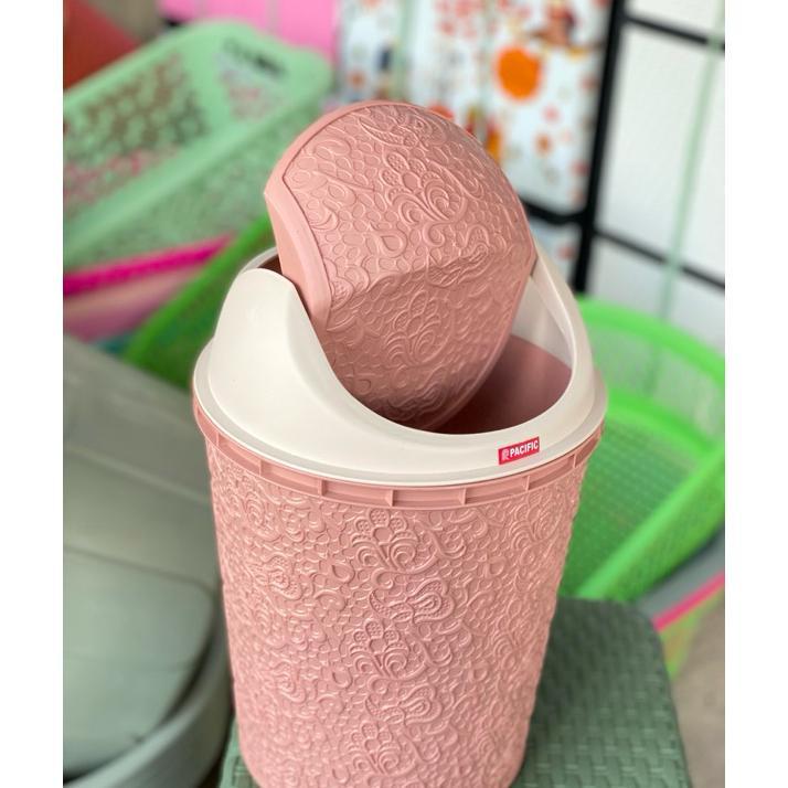 Bak Sampah Pakai Tutup Pasific // Bak Sampah Warna Cantik // Bak Sampah Bulat Pakai Tutup