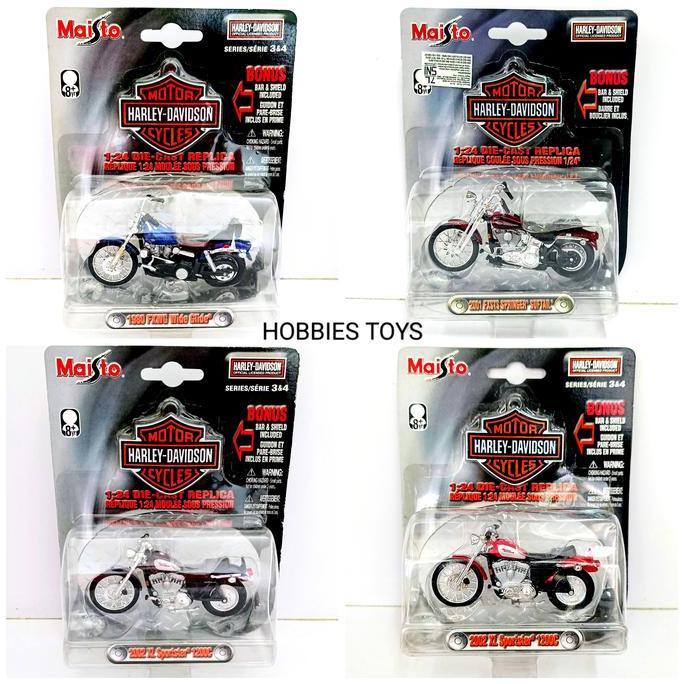 Diecast Motor Maisto Harley Davidson 1/24 - DC Motor Maisto HD Custom