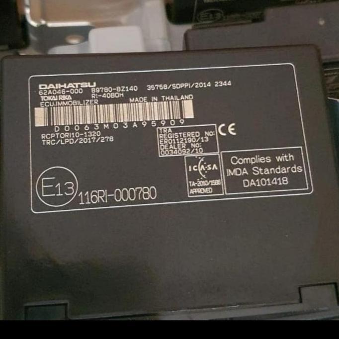 Ecu Smart key toyota avanza 89780-BZ140/89780-BZ141
