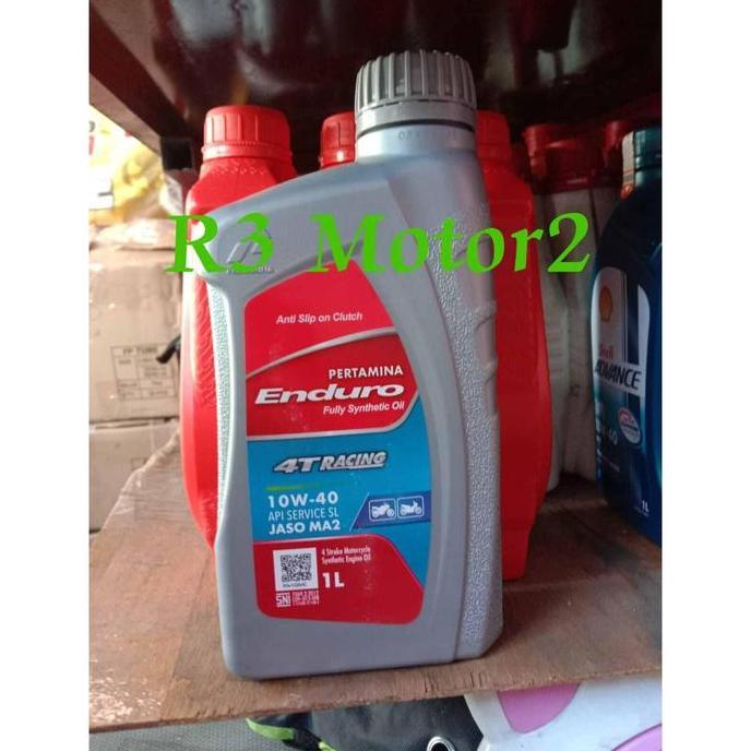 OLI ENDURO RACING 4T 1L / 1000ml 10W-40 ORIGINAL PERTAMINA 100% untuk Motor Bebek / Cube . Oli Wangi