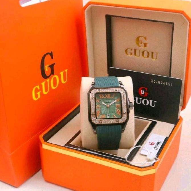 Jam Tangan Wanita Guou Original Satu Set - Model Terbaru - Watches