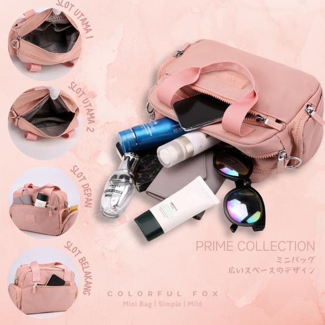 Handbag Wanita Tas Selempang Wanita Anti Air Colorful Fox 0433