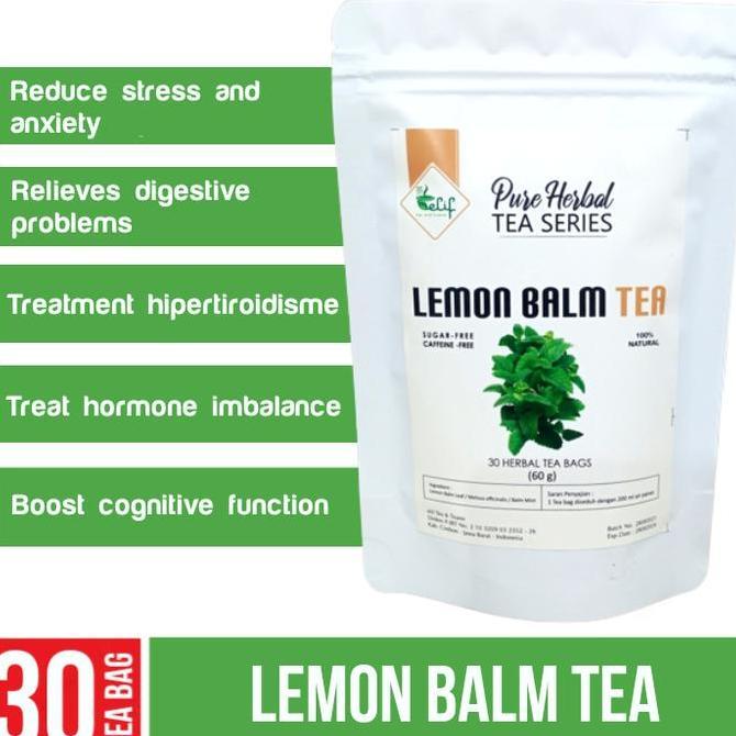 Toneoo- Elif Tea And Tisane Lemon Balm Tea : Lemon Balm Leaves / Balm Mint Leaf Tea Isi 30 Kantong T