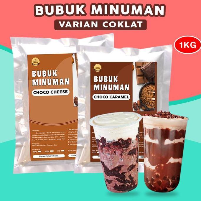 Toneoo- Bubuk Minuman Rasa / Serbuk Minuman 1Kg / Drink Powder Varian Coklat