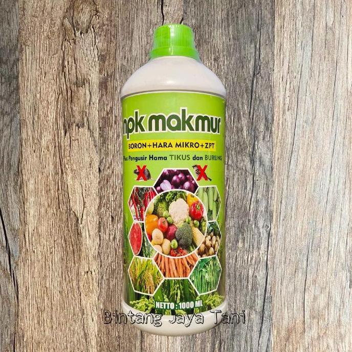 NPK MAKMUR CAIR 1 Liter/PUPUK BORON+HARA Plus Pengusir Hama Tikus Dan Burung/Npk Cair/pupuk pengusir