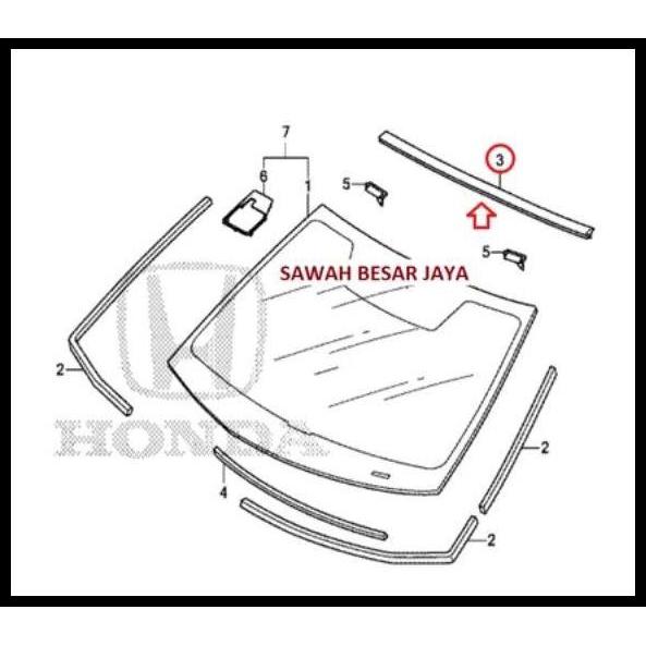 BEST DEAL KARET MOLDING LIST LIS KACA BESAR DEPAN BAGIAN ATAS HONDA ACCORD CR2 