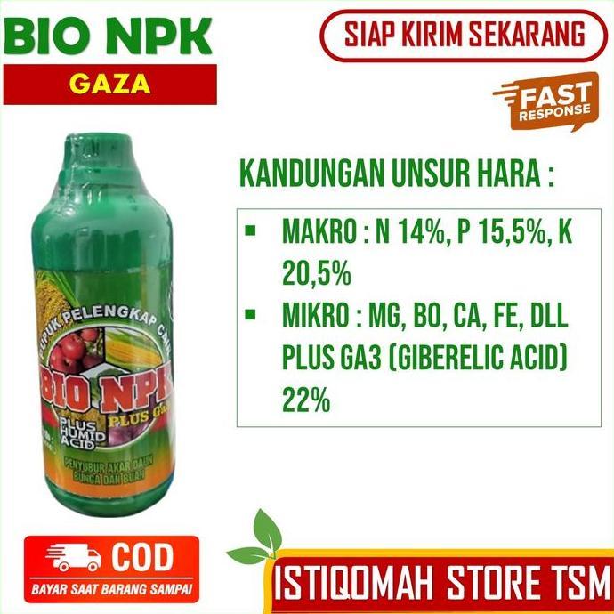 Pupuk Untuk Menghijaukan Daun Padi BIO NPK GAZA 500ML Pupuk NPK Cair Semprot Pupuk Daun Padi Paling 