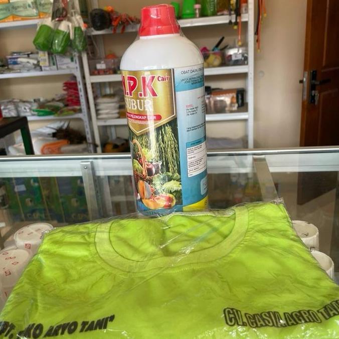 Pupuk cair NPK SUBUR 1 Liter + Bonus KAOS tani