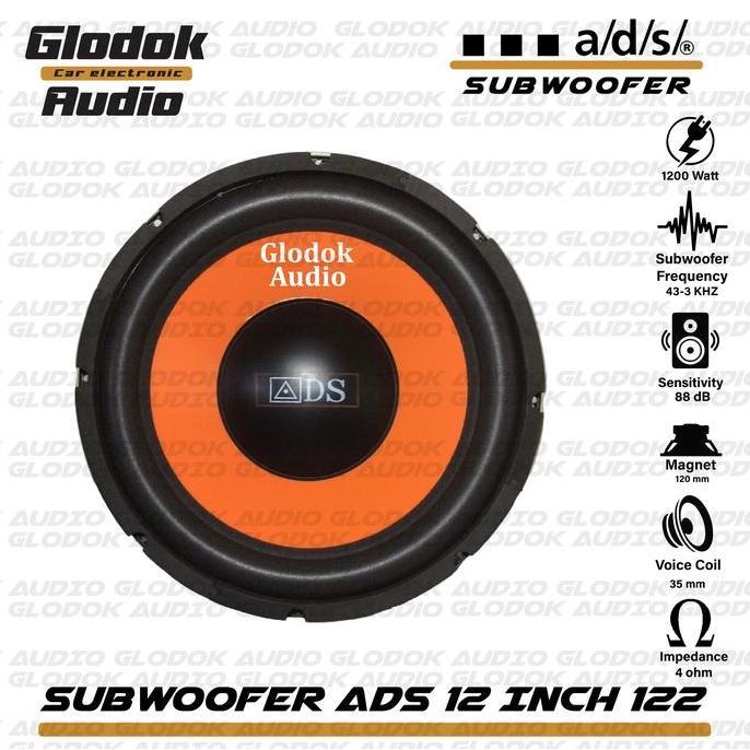 Glodok Audio Subwoofer ADS AD-122-OR 12 Inch 300W 43-3KHz Sensitivitas 88dB Coil 35mm Magnet 120mm S