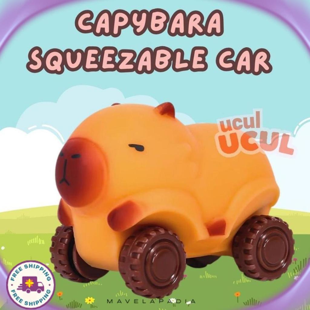 Promo [Ucul Ucul] Mainan Mobil Gantungan Squishy Capybara Stress Relieve