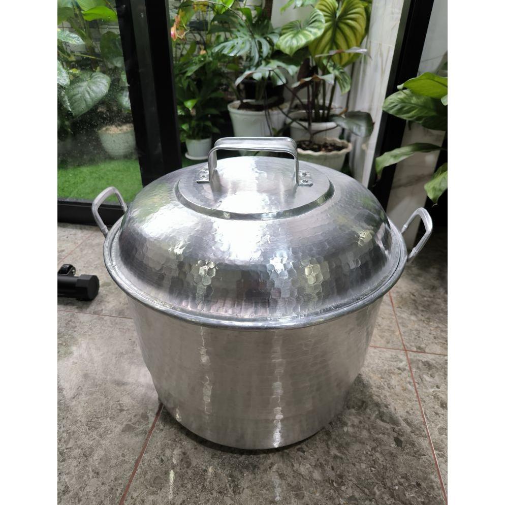 dandang kukus jumbo alumunium tempa plat tebal anti karat sabruk kukusan kukus nasi 8 kg atau 10 kg 
