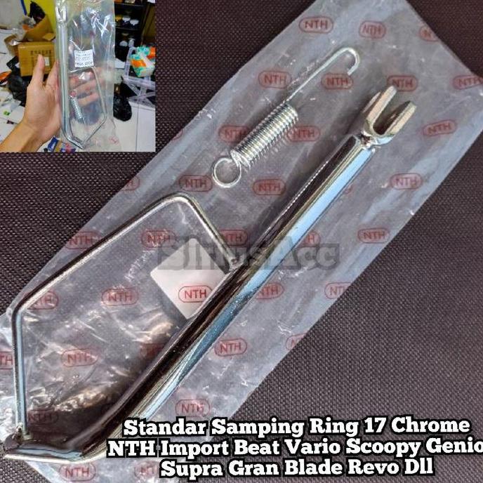 Promo Standar Samping Chrome Ring 17 NTH Import Honda Beat Vario Scoopy Genio Supra Grand Blade Revo