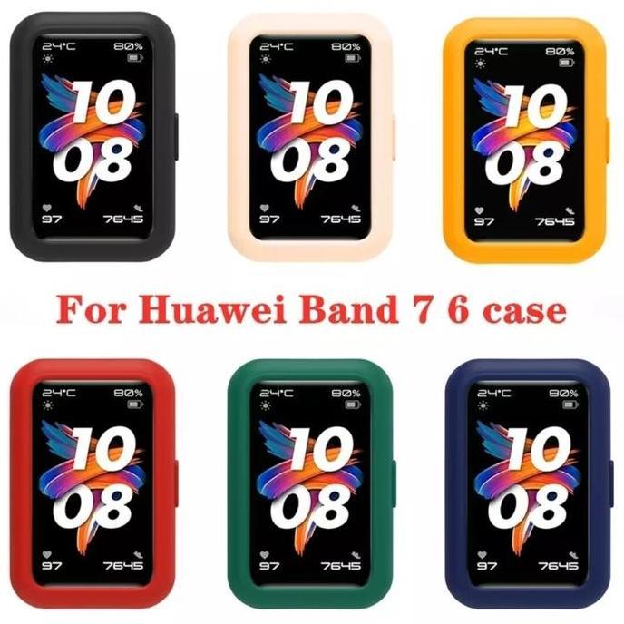 Silicone Matte Bumper Huawei BAND 6 huawei Band 7 case cover casing