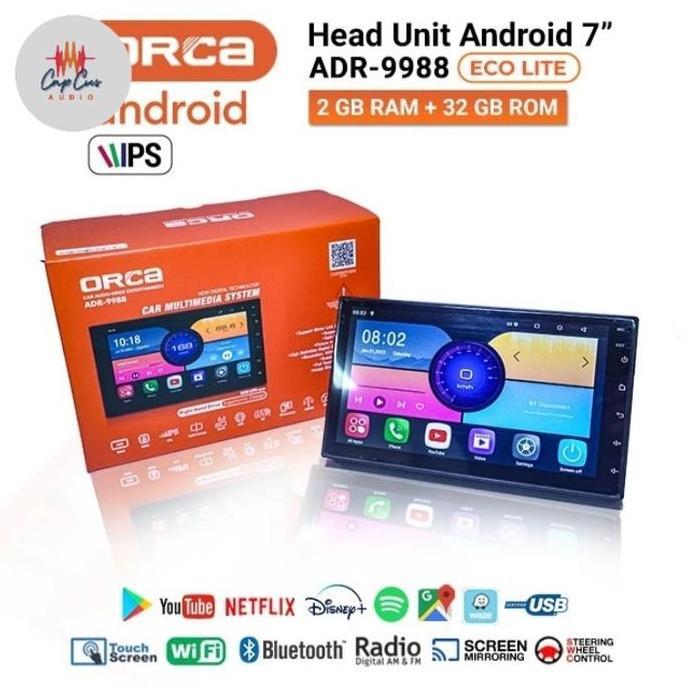 HEAD UNIT ANDROID 7 INCH - ORCA ADR 9988 ECO LIGHT / HEAD UNIT ORCA