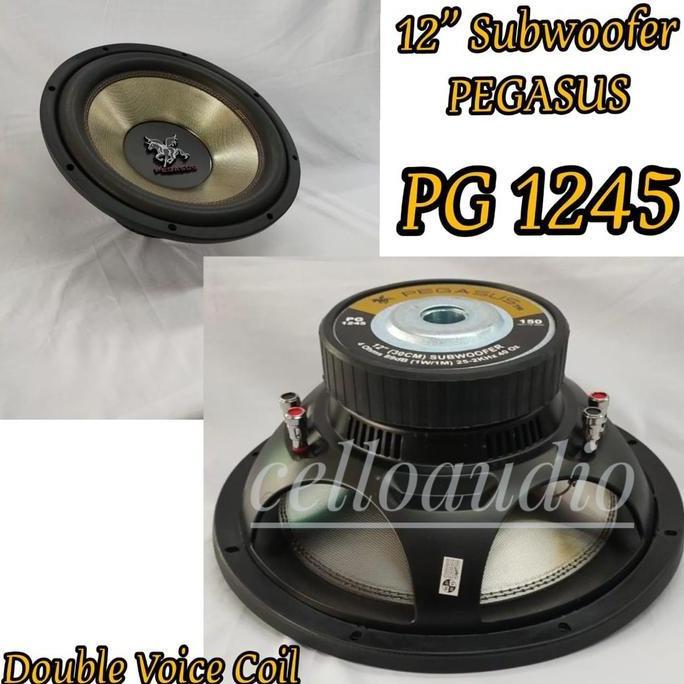 Subwoofer Double Coil 12 Inch Pegasus PG 1245 Speaker 12" PG1245