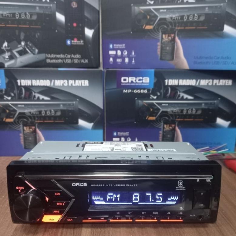 Single din Orca MP3 Bluetooth Tape Head Unit Mobil Univesal