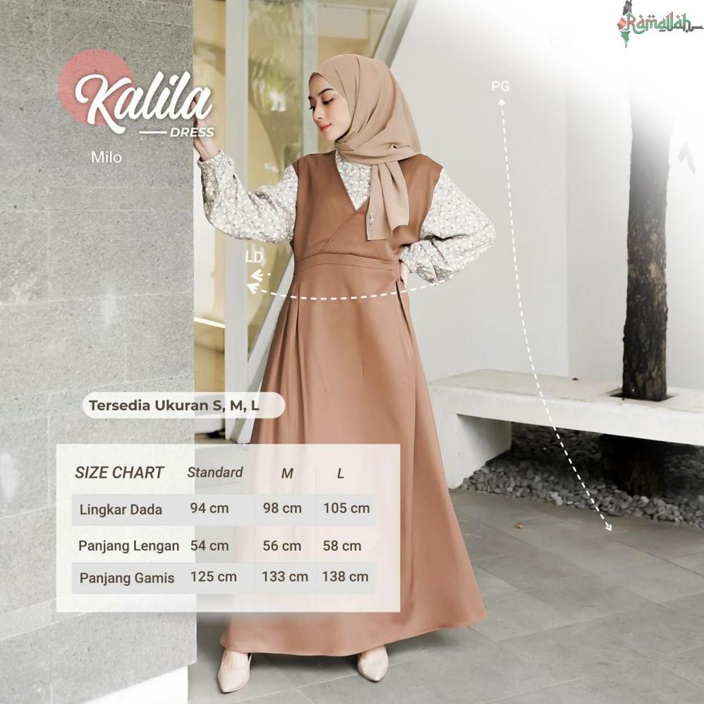 OFFICIAL KALILA DRESS MUSLIM KOREA GREENGREY GREENFOREST - GAMIS WANITA TERBARU SYAKILA TWILL PREMIU
