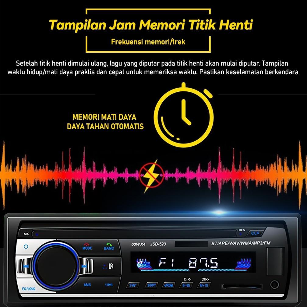 (Stok Siap)Tape Mobil Ori Singe Din Head Unit Tape Audio Radio Mobil Multifungsi Bluetooth USB MP3 F