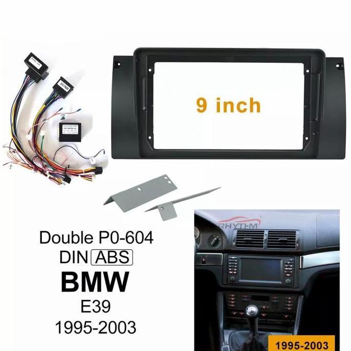 Frame HU Android Layar 9 Inch BMW E39 2005 Dengan Kabel Power Dan Canbus - Car