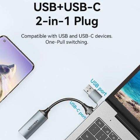 Vention HDMI Video Capture Card USB to HDMI Game Capture for Streaming