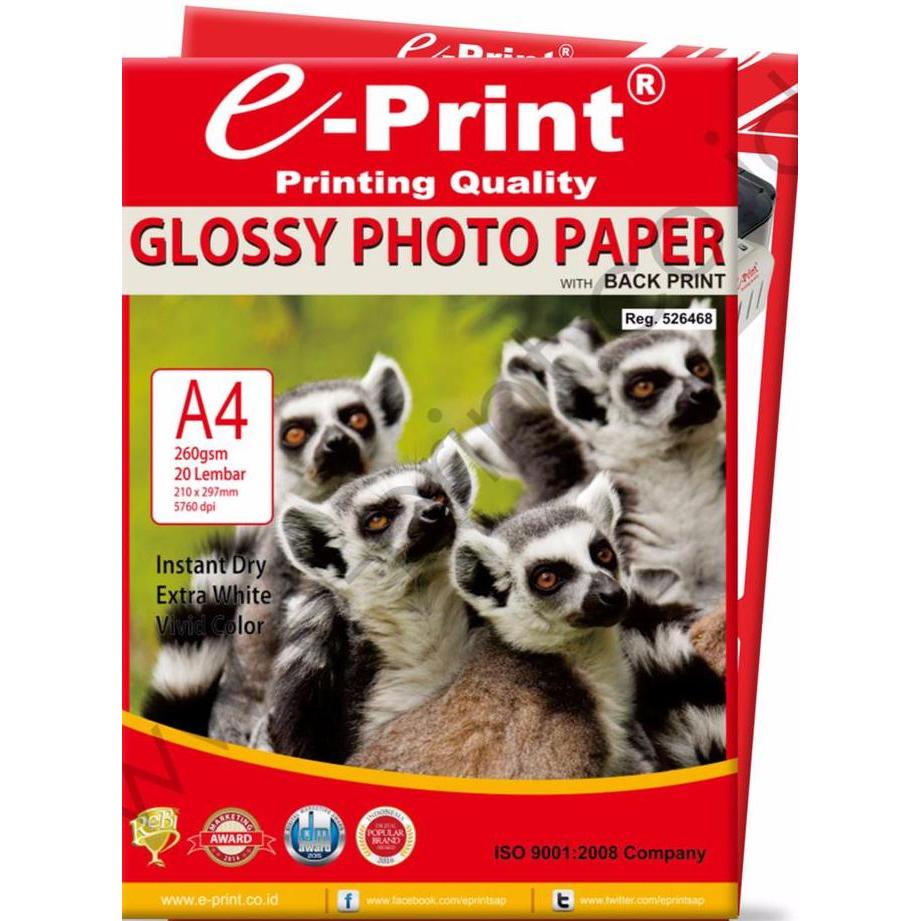 Eprint Glossy Photo Paper Glossy A4 260gsm