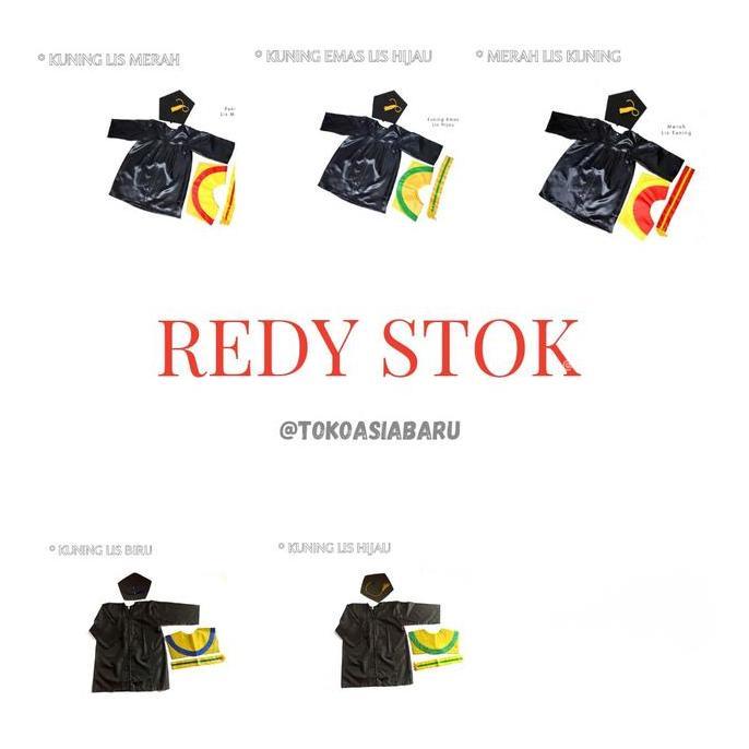 Toga Anak | Toga Wisuda | Saten | Paket Lengkap | Redy Stok Murah